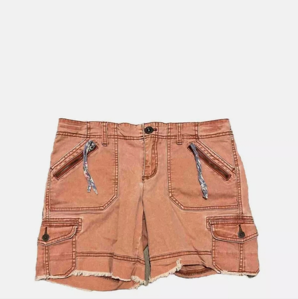 Free People Rust Orange Cargo Shorts